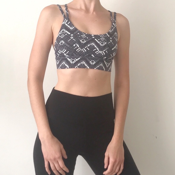 Maaji Blue Patterned Front Pocket Sport Bra - Picture 1 of 4